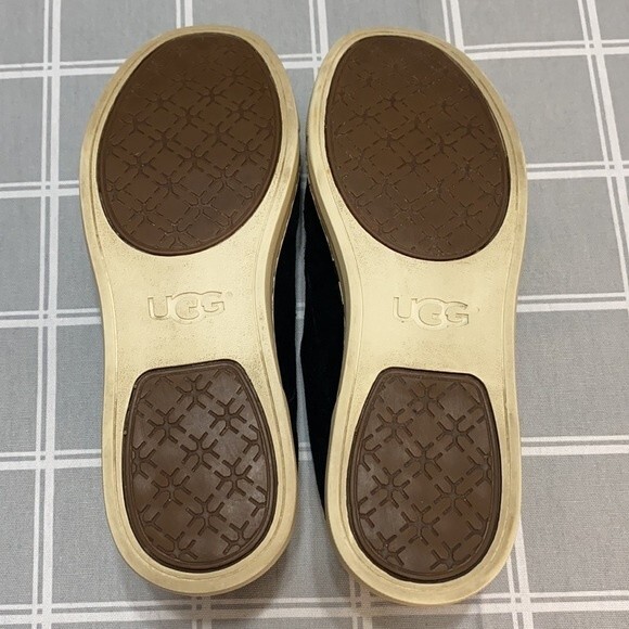 UGG Fierce 1006737 Slip On Sneakers Black Suede Loafers Women’s Size 9 Shoe - Picture 12 of 14
